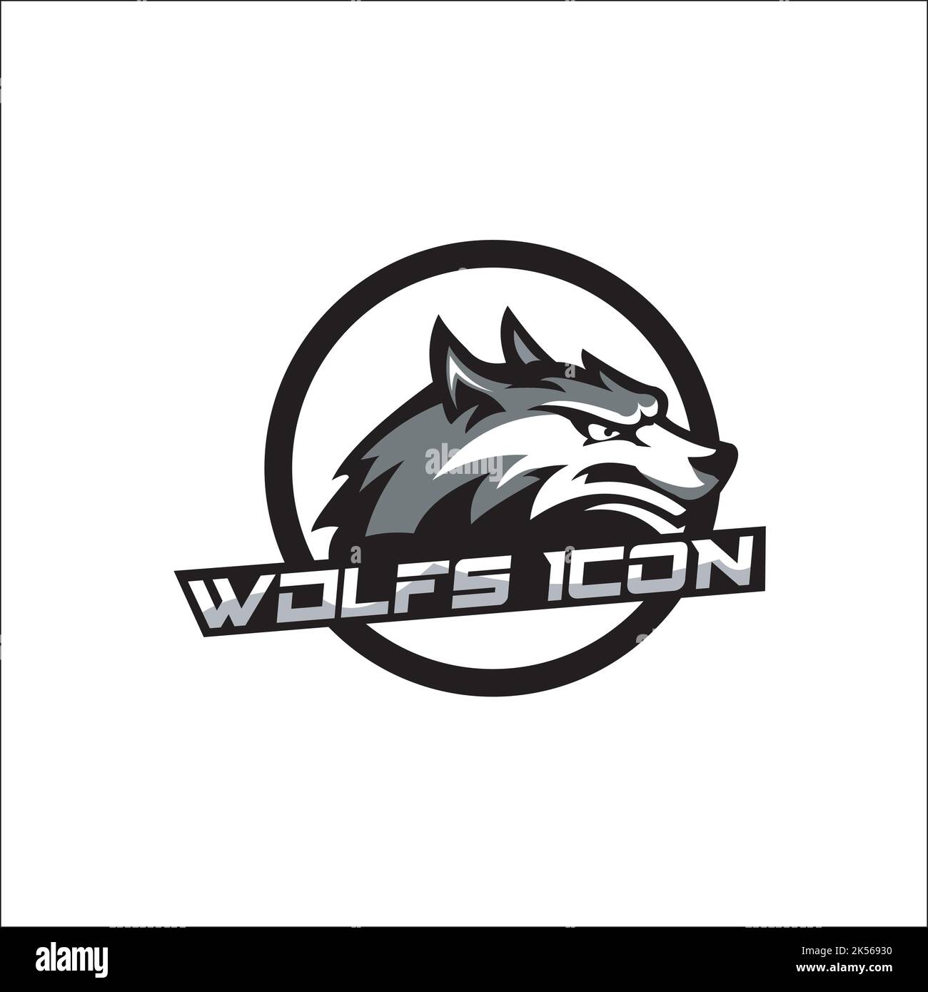 l'icône wolf / le logo exclusif s'inspire Illustration de Vecteur