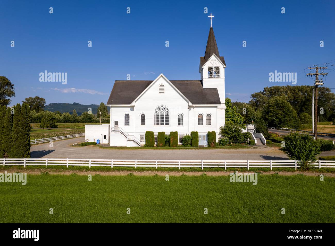 Église luthérienne de FIR-Conway, Mount Vernon, Washington, États-Unis Banque D'Images