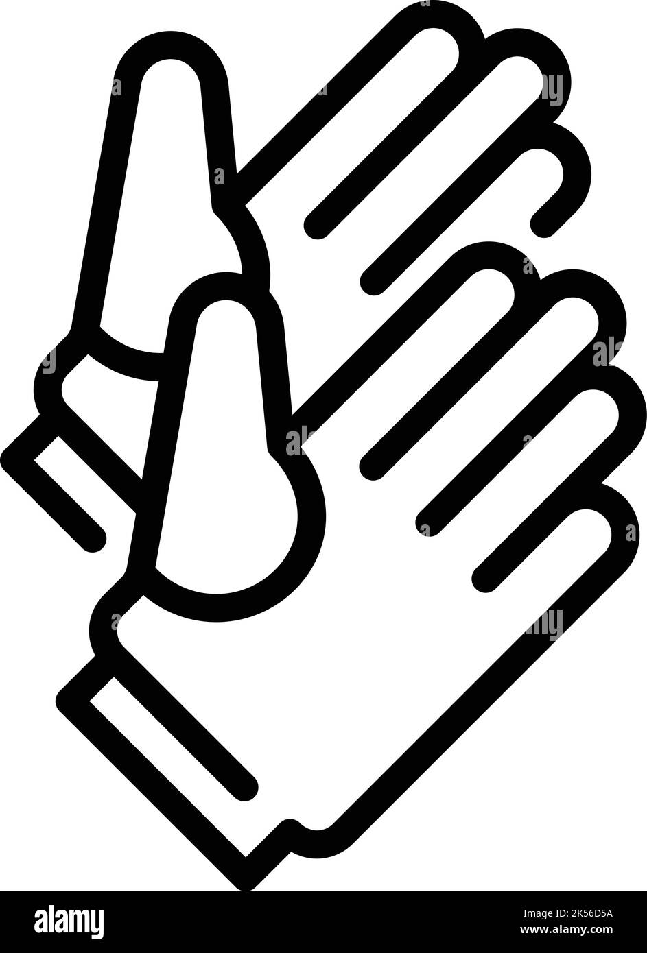 Gants d'hiver Icon contour vector. Gant boxeur. Boîtier sport Illustration de Vecteur