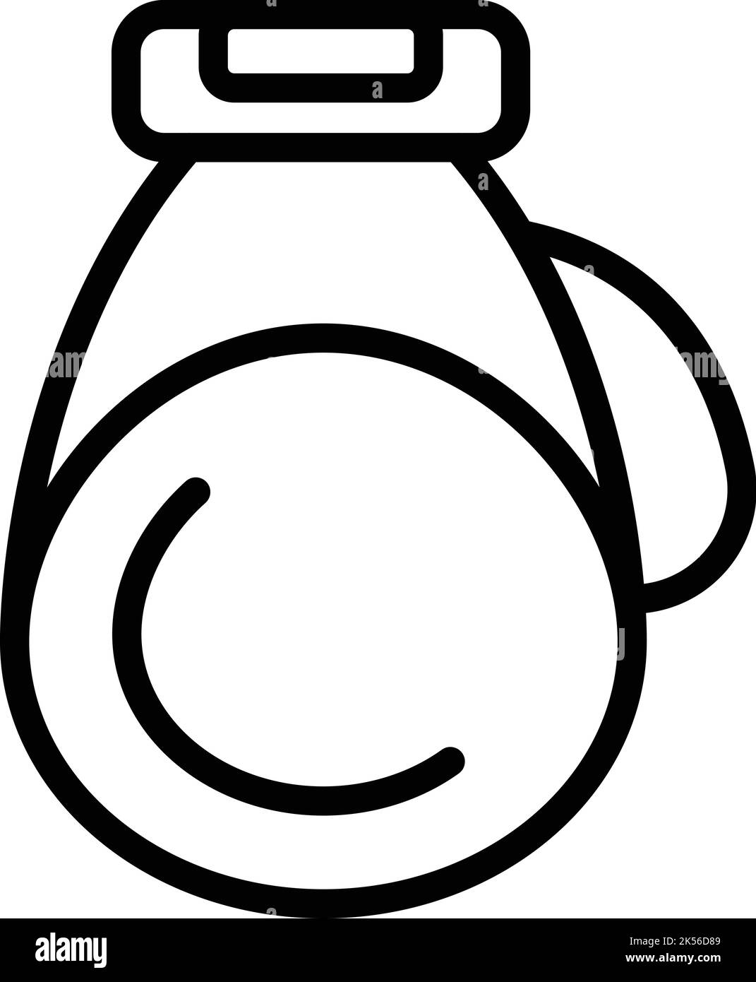 Vecteur de contour d'icône MMA gants. Boxeur à main. Sécurité et plaisir Illustration de Vecteur