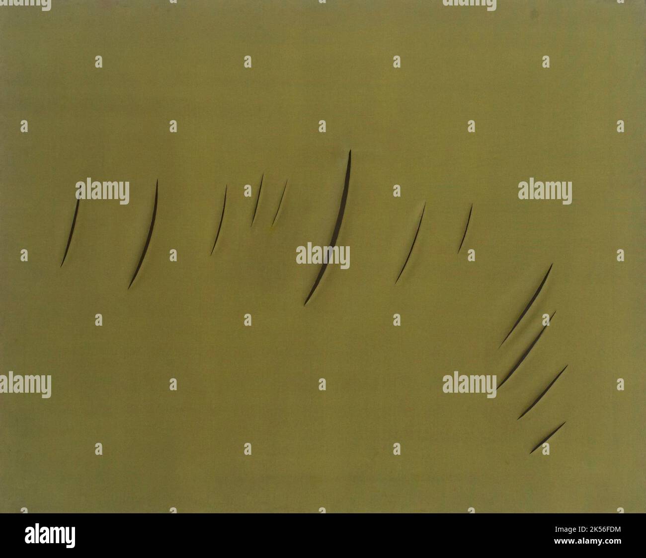 Galleria Nazionale Arte Moderna - Lucio Fontana - Concetto Spaziale Banque D'Images