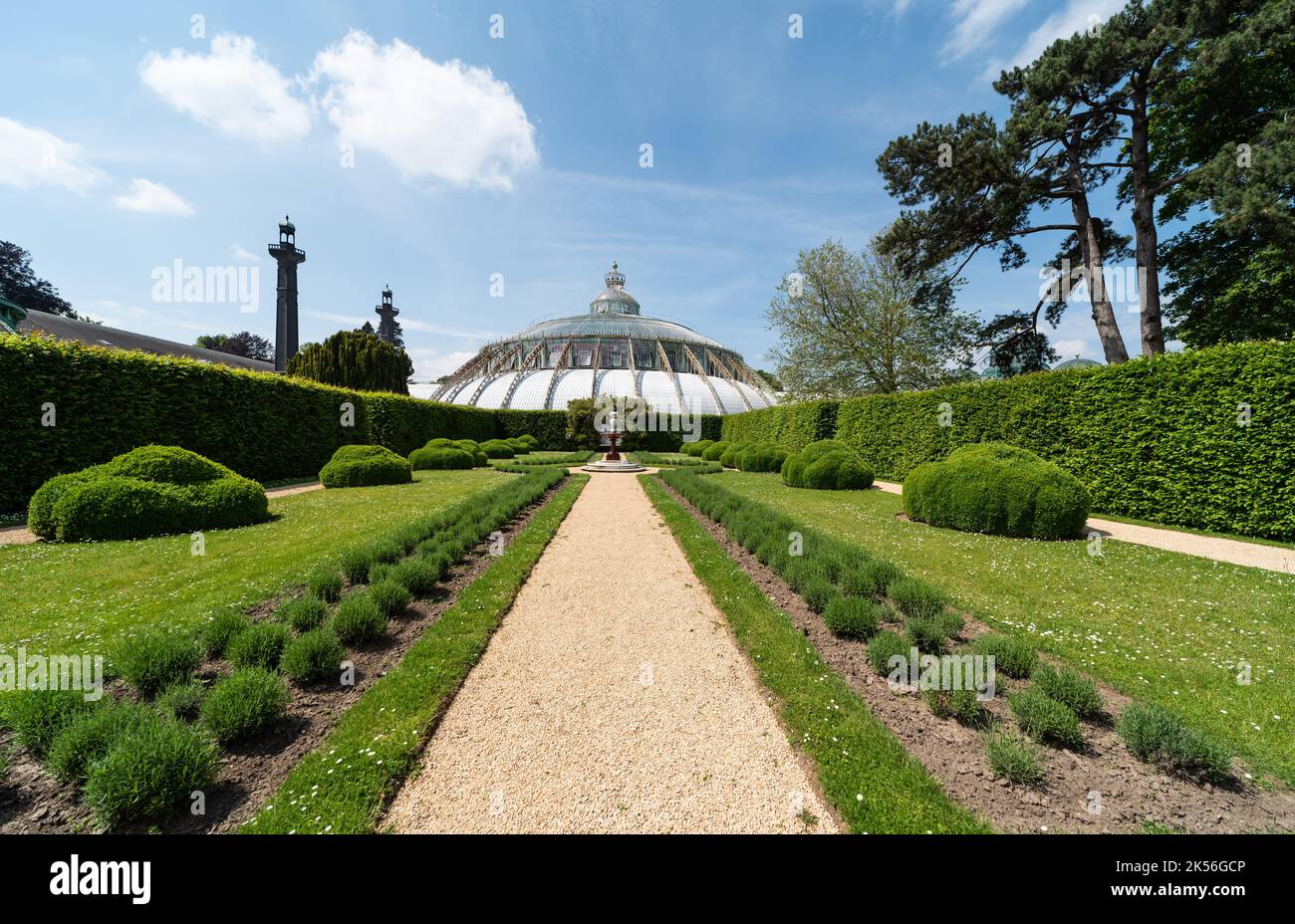 Laeken, Bruxelles région de la capitale - Belgique - 06 06 2021 chemin vers les serres du Congo royal Banque D'Images