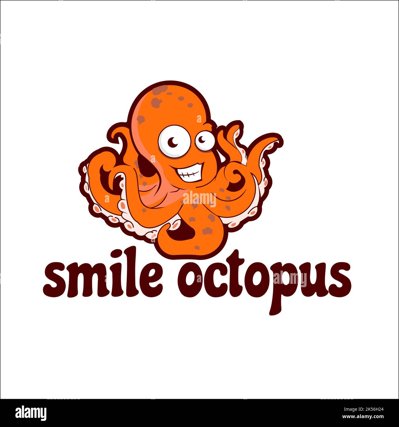 smile octopus logo inspiration exclusive de design Illustration de Vecteur