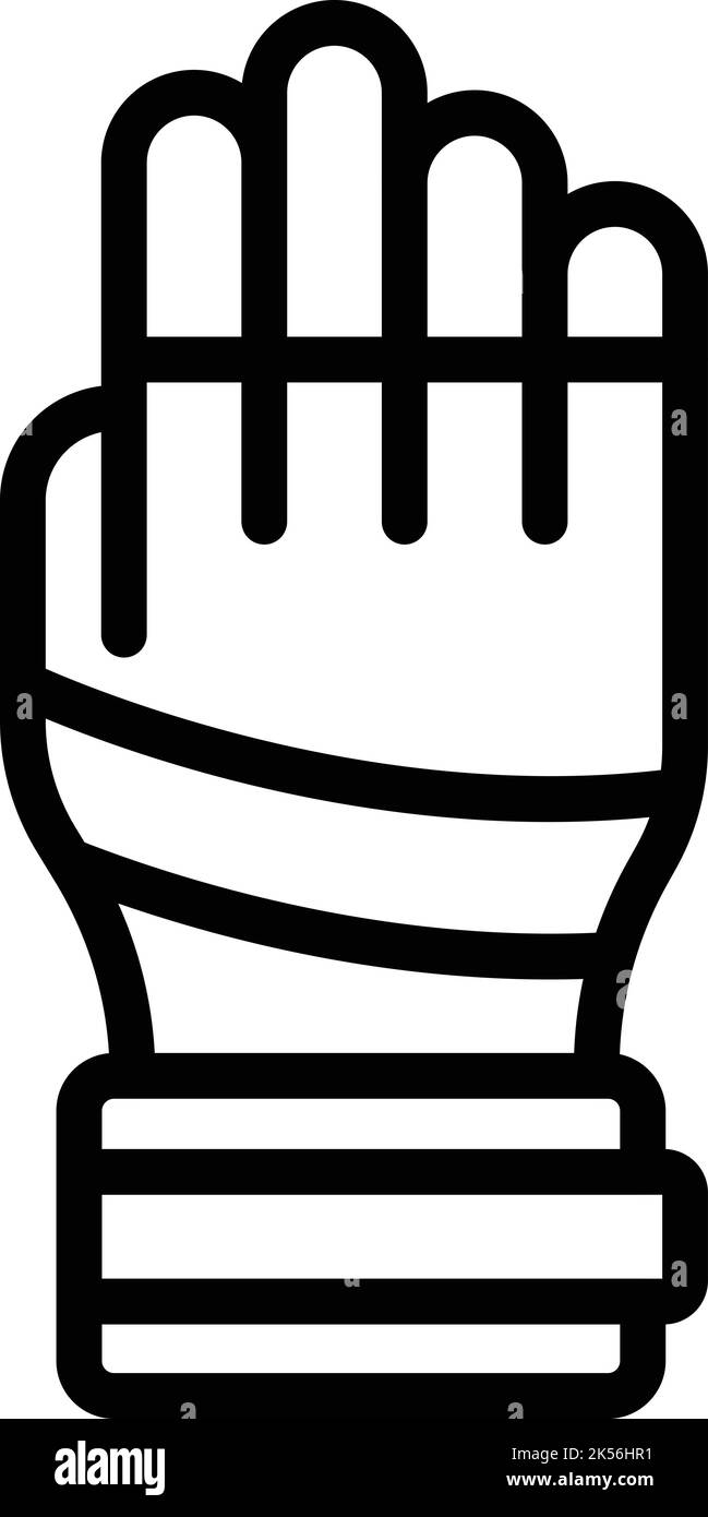 Gants de vélo icône vecteur de contour. Garde-main. Gant de sport Illustration de Vecteur