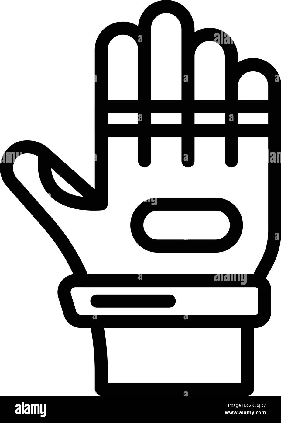 Nouveau vecteur de contour d'icône de gants de sport. Garde-main. Paire de vélos Illustration de Vecteur
