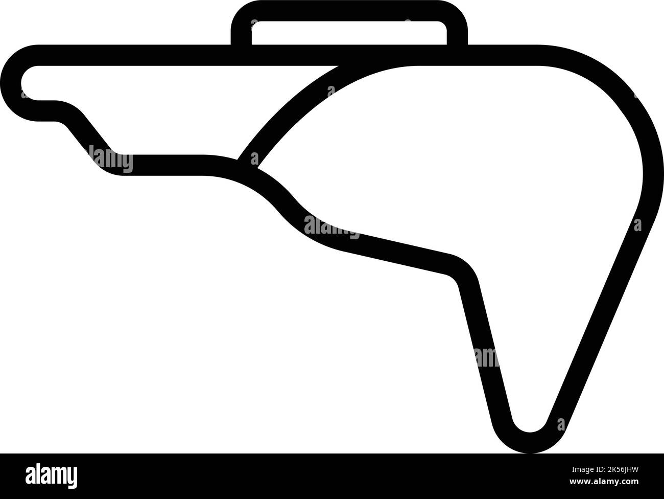 Vecteur de contour de l'icône d'allée au sol. Démarrage du circuit. Route de voiture Illustration de Vecteur