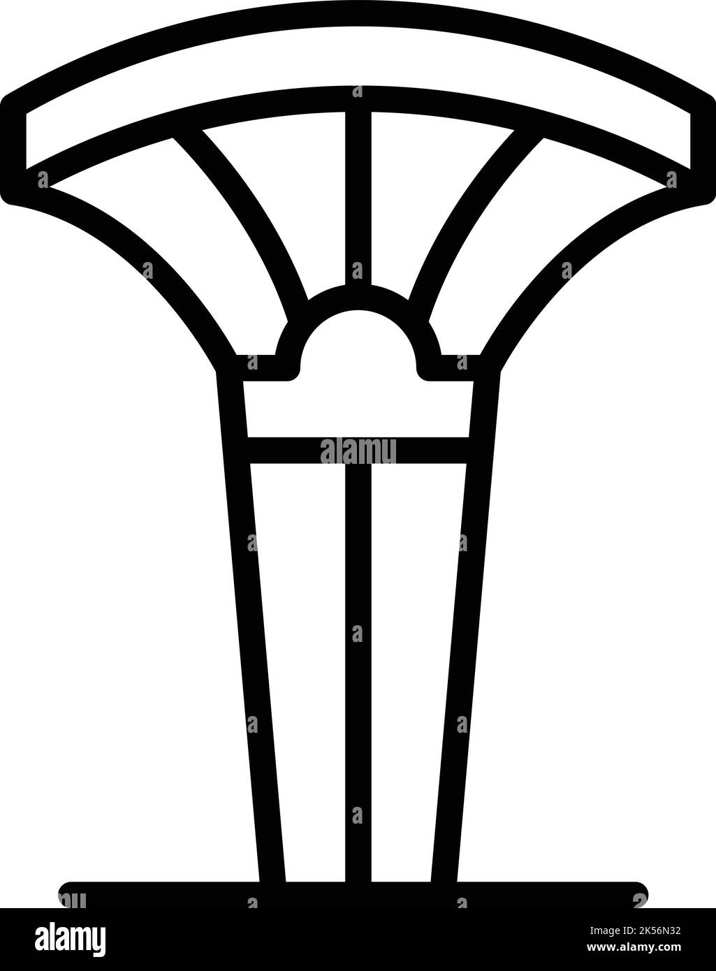 Vecteur de contour de l'icône de feu de route de Singapour. Voyage de repère. Hôtel Asie Illustration de Vecteur