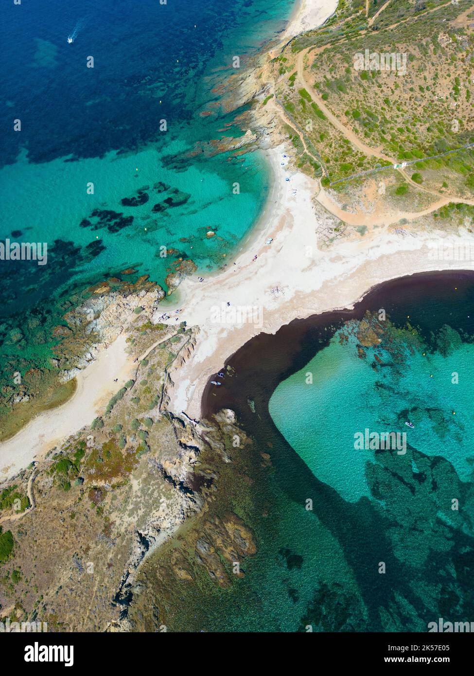 France, Var, Péninsule de Saint Tropez, Ramatuelle, Cap Taillat, Plage ...