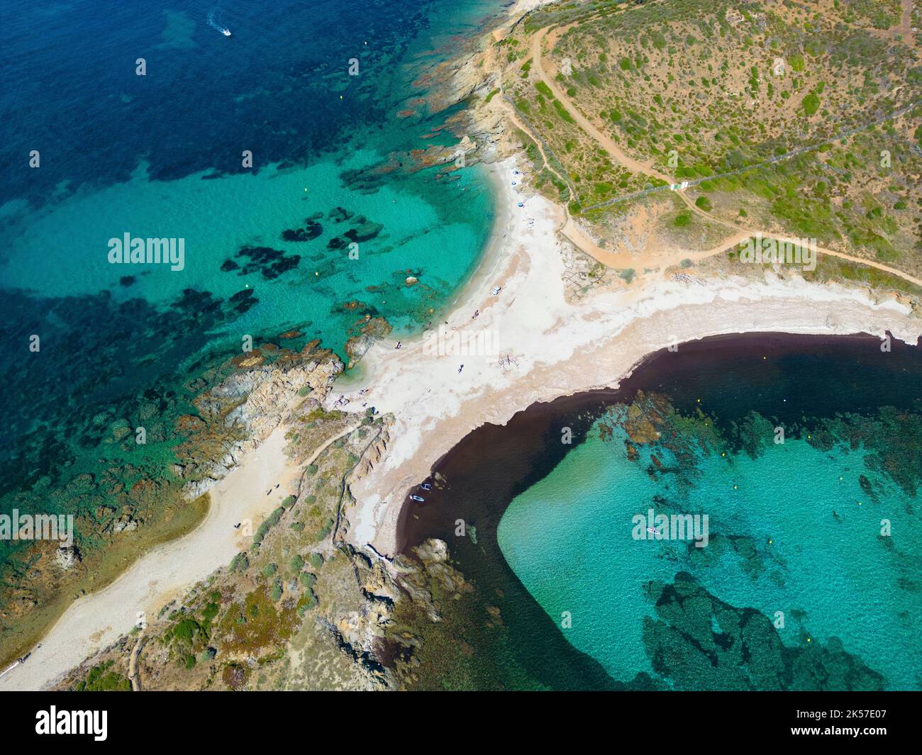 France, Var, Péninsule de Saint Tropez, Ramatuelle, Cap Taillat, Plage ...