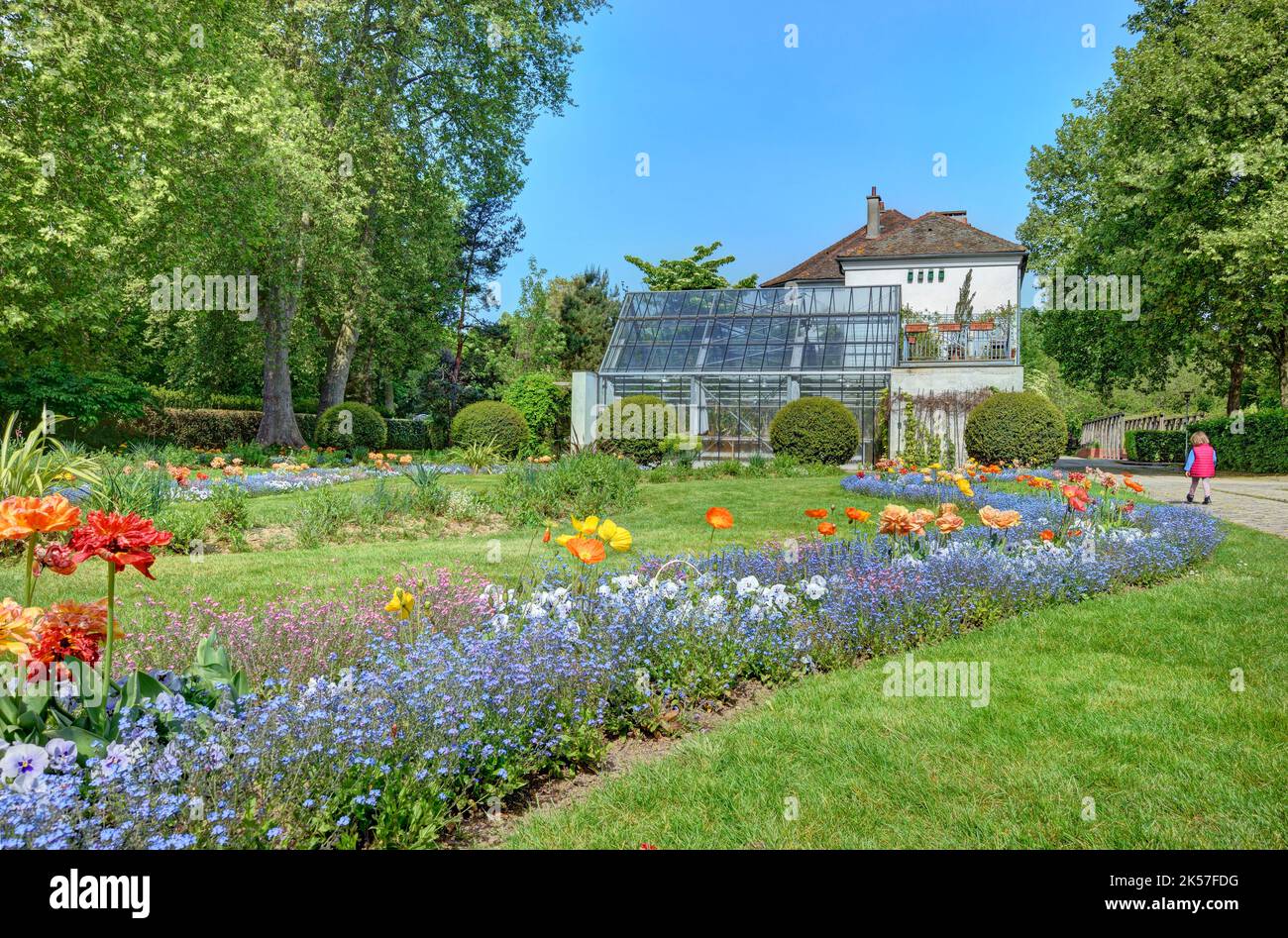 France, Paris, Bercy Park, le jardin des bulbes et la maison de jardinage Banque D'Images