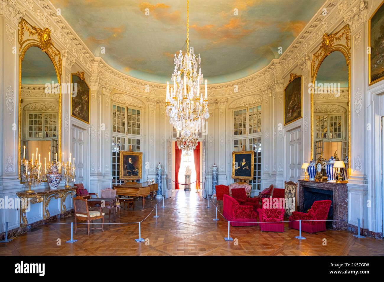 France, Seine et Marne, champs-sur-Marne, le château, la salle de musique Banque D'Images