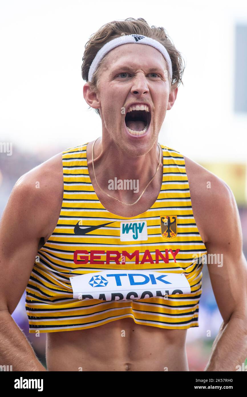Sam Parsons, d’Allemagne, participant aux épreuves masculines de 5000m aux Championnats du monde d’athlétisme, Hayward Field, Eugene, Oregon, États-Unis, le 21st juillet 202 Banque D'Images