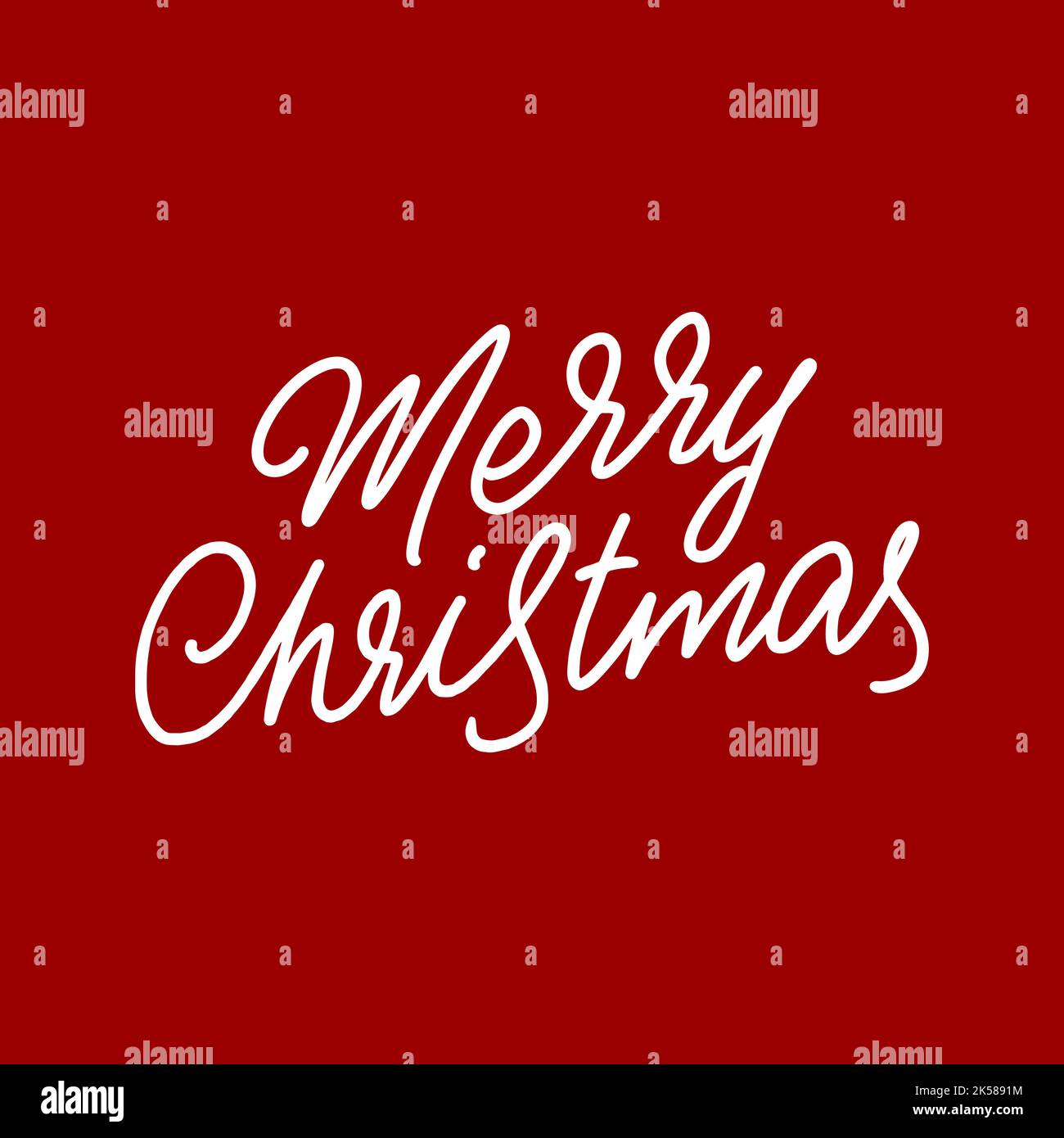 Merry Christmas Inscription sur fond rouge dans le style de lettrage pour l'impression et le design. Illustration vectorielle . Illustration de Vecteur