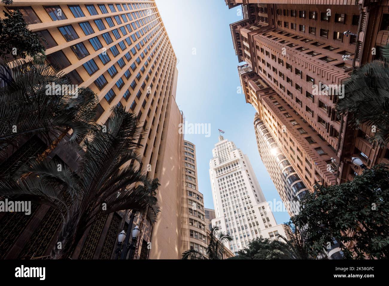 Le bâtiment Altino Arantes, également connu sous le nom de Banespa, a été construit pour être le siège de la Banque de l'État de Sao Paulo, et abrite désormais Santander. Banque D'Images