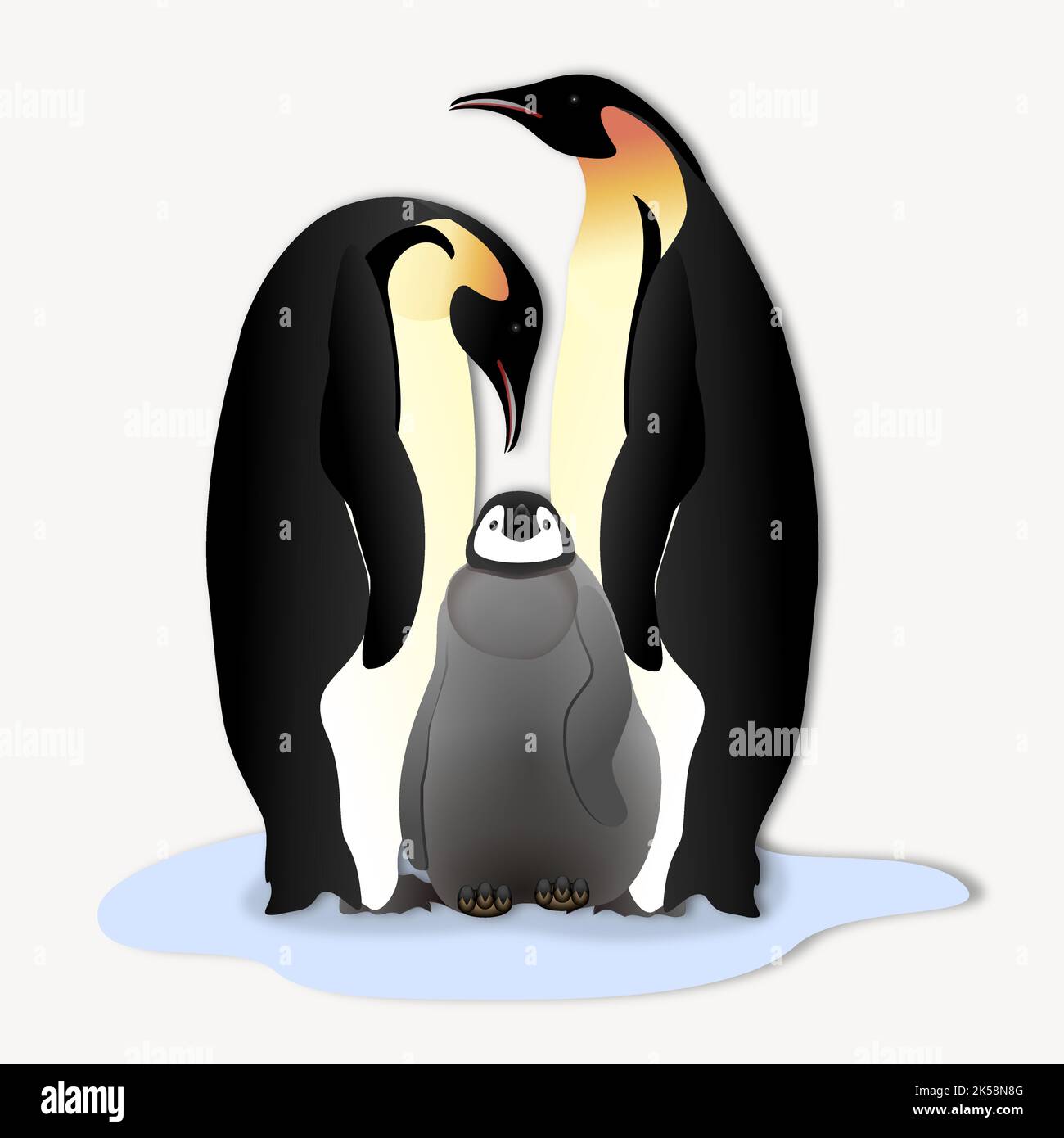 Clipart de la famille Penguin, vecteur d'illustration. Illustration de Vecteur