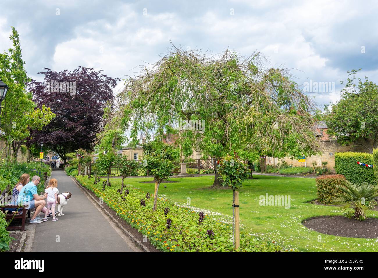 Jardins de Bath, Rutland Square, Bakewell, Derbyshire, Angleterre, Royaume-Uni Banque D'Images