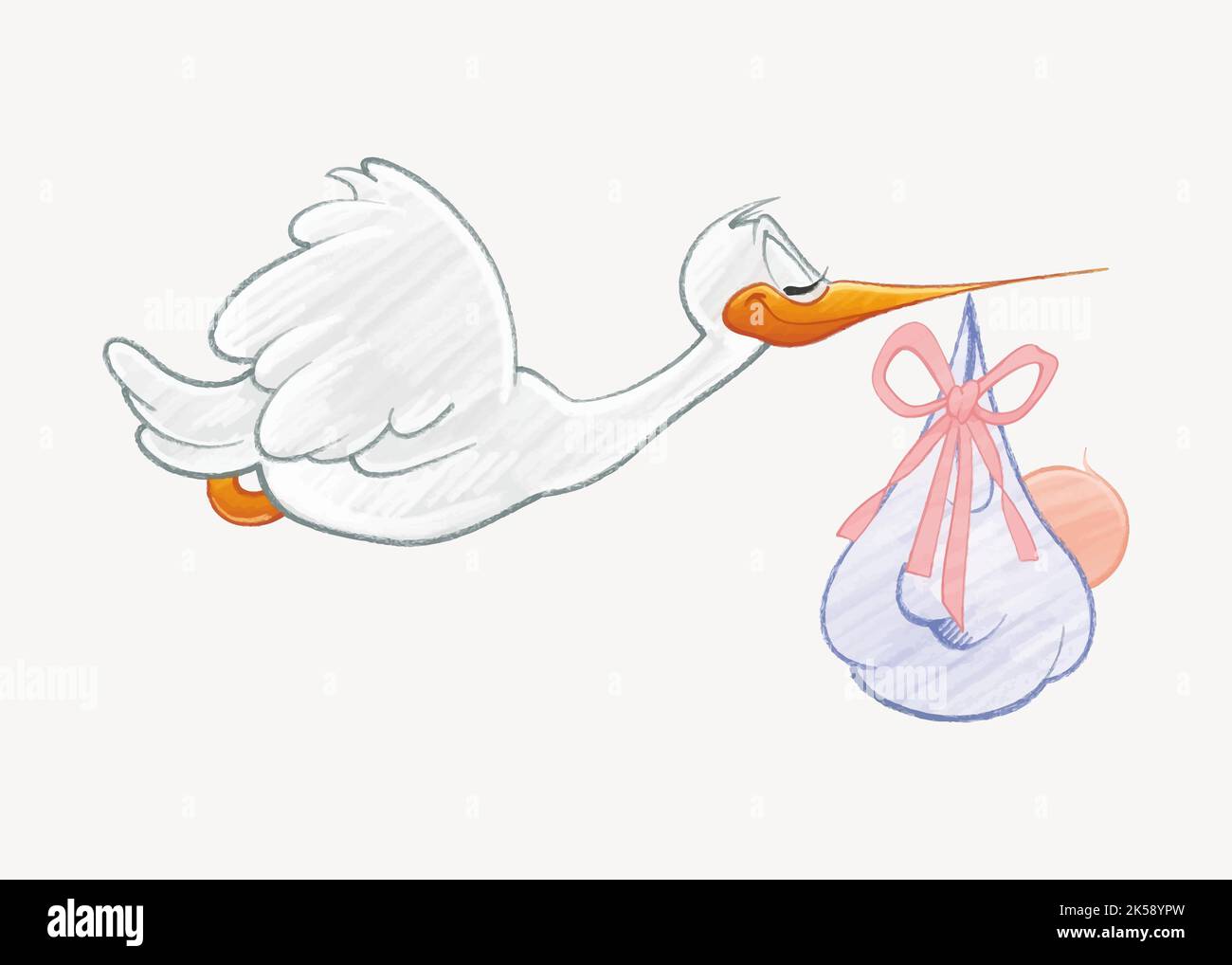 Autocollant pour bébé tempête volant, vecteur d'illustration d'animal. Illustration de Vecteur