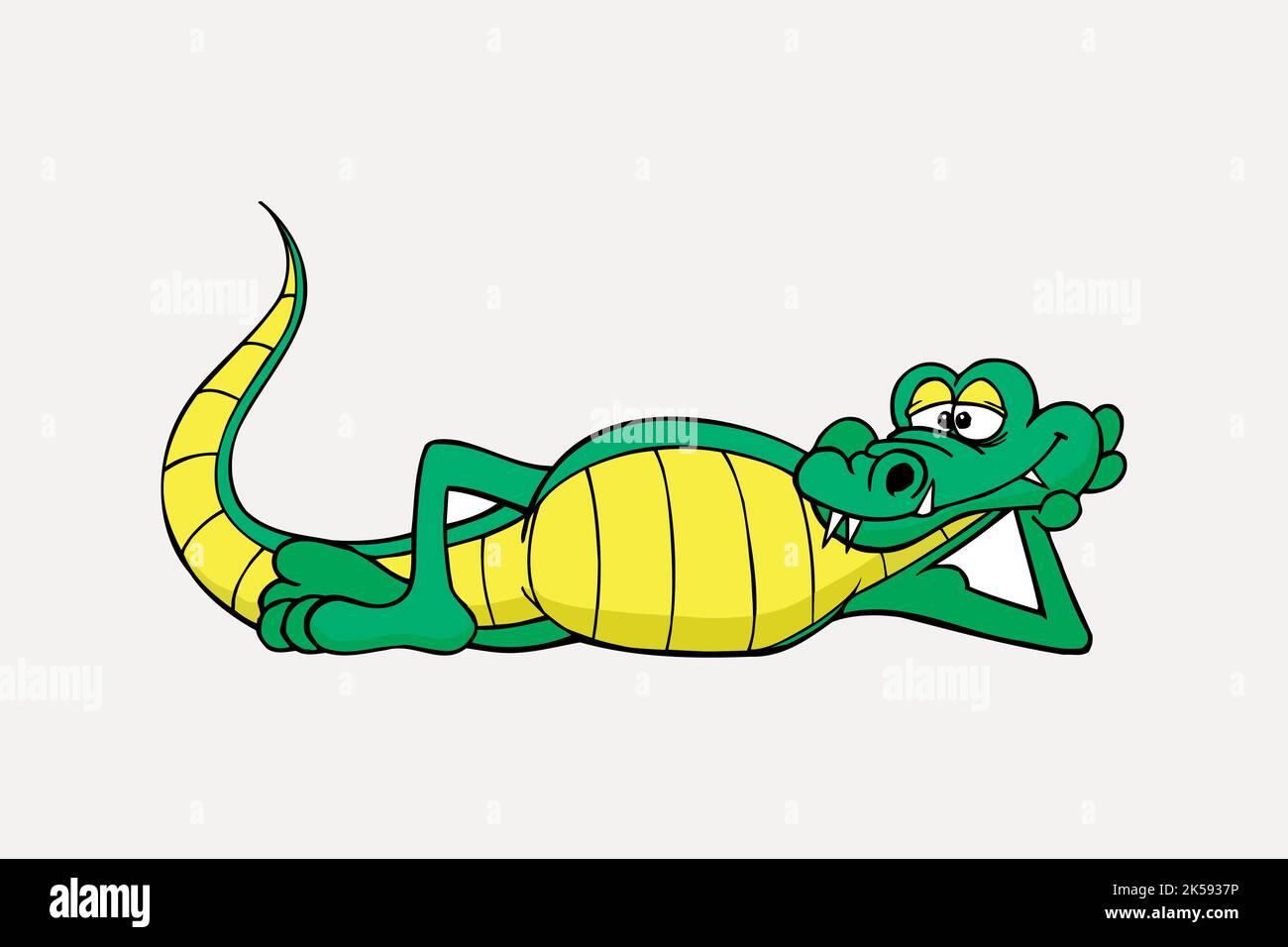 Bande dessinée crocodile, vecteur d'illustration animal. Illustration de Vecteur