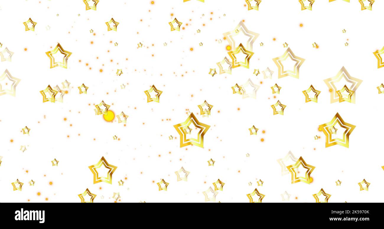 Image de taches de lumière sur des étoiles sur fond blanc Banque D'Images