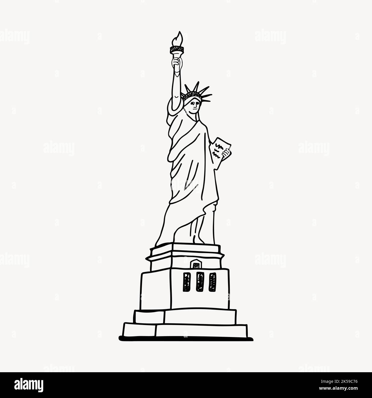 dessin-de-statue-de-la-libert-banque-de-photographies-et-d-images