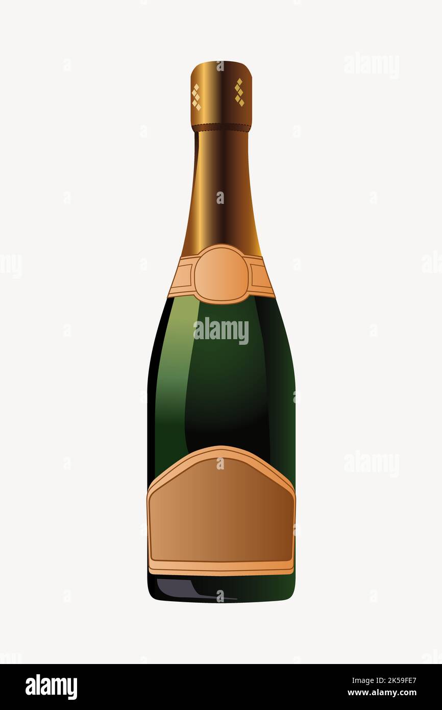 Champagne bouteille clipart, vecteur d'illustration d'objet Image  Vectorielle Stock - Alamy
