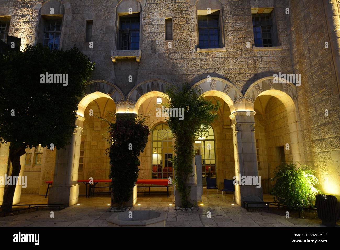 Le bâtiment emblématique du YMCA à Jérusalem, en Israël. Banque D'Images