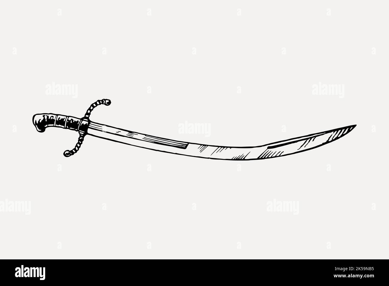 Dessin sabre, vecteur dillustration darme vintage Image Vectorielle Stock  - Alamy