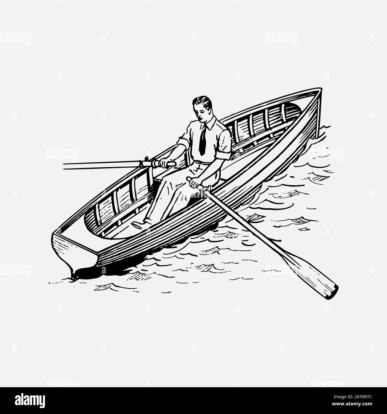 Rowboat illustration Banque d'images vectorielles - Alamy