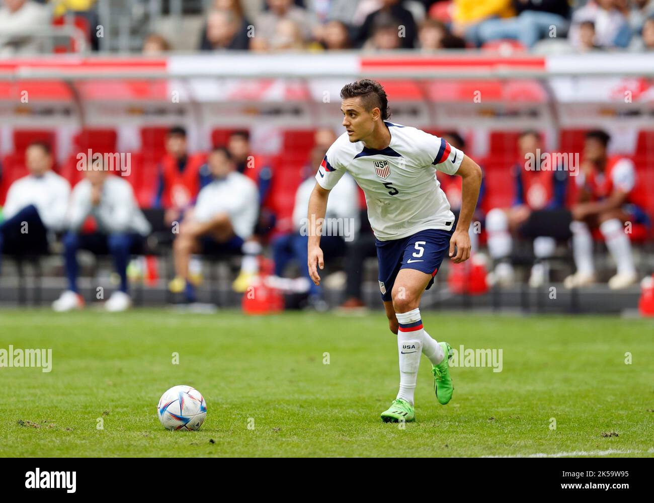 Düsseldorf, Allemagne. 23rd septembre 2022. Aaron LONG (USA) football : KIRIN Challenge Cup 2022 match entre le Japon 2-0 États-Unis au Merkur Spiel-Arena de Dusseldorf, Allemagne . Credit: AFLO/Alay Live News Banque D'Images