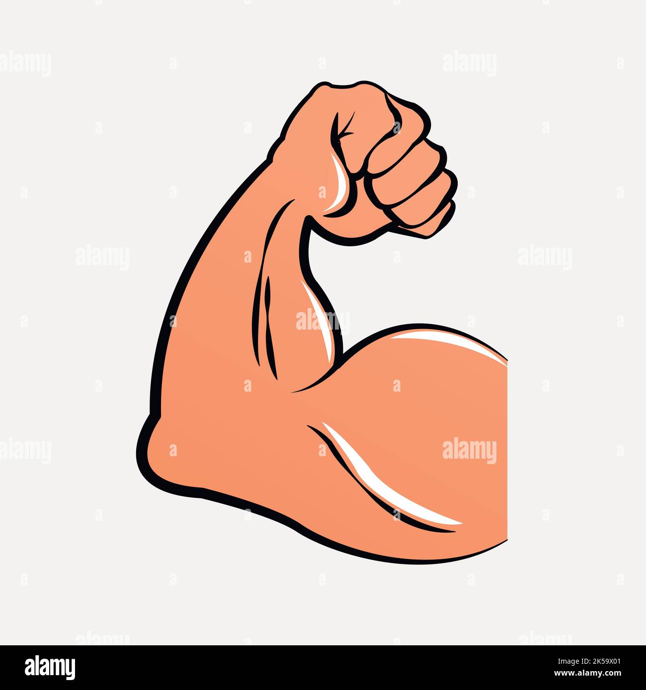 Clipart de bras flexible, vecteur d'illustration de bien-être. Illustration de Vecteur