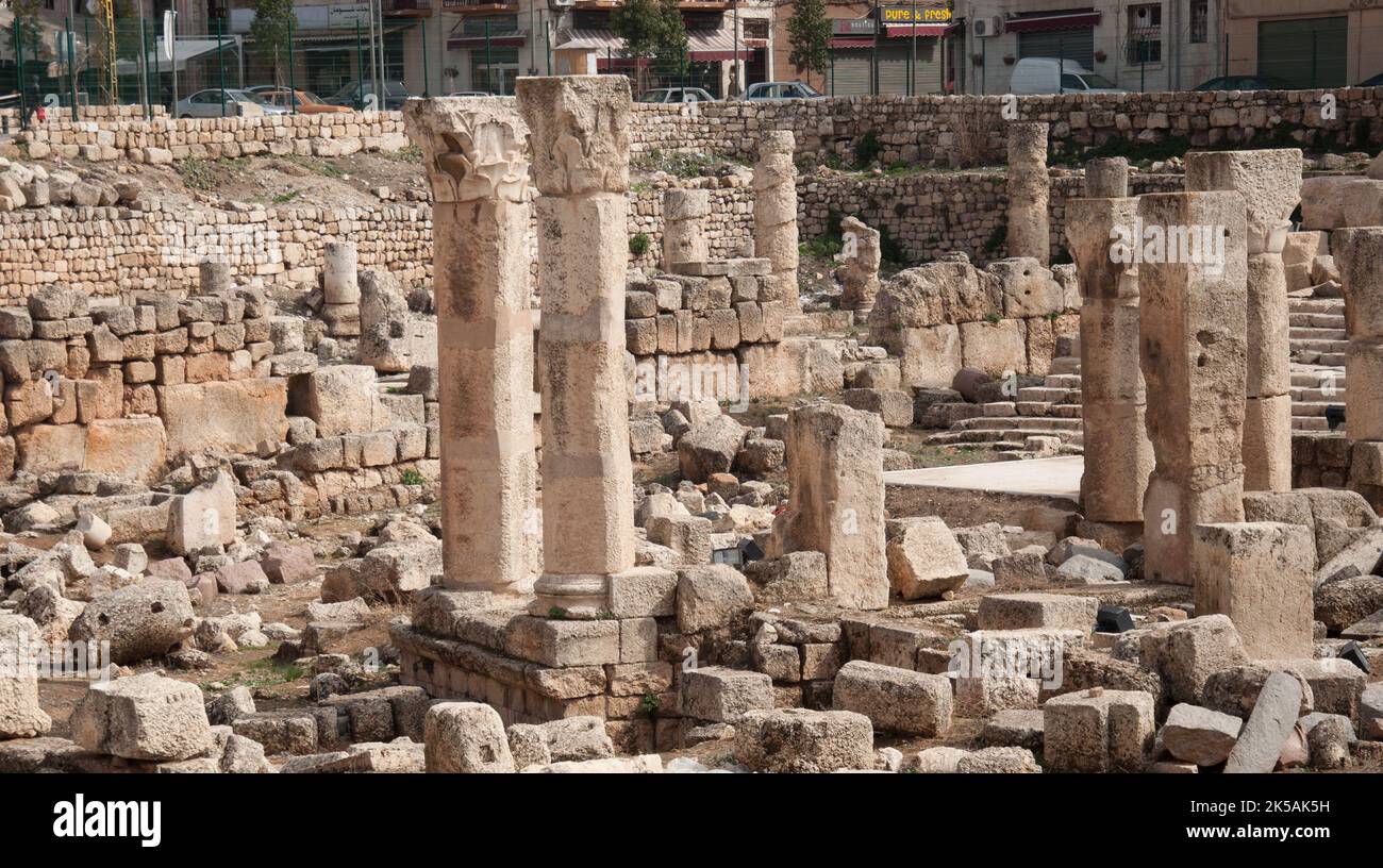 Temple de Vénus, vestiges romains, Baalbek, Liban Banque D'Images