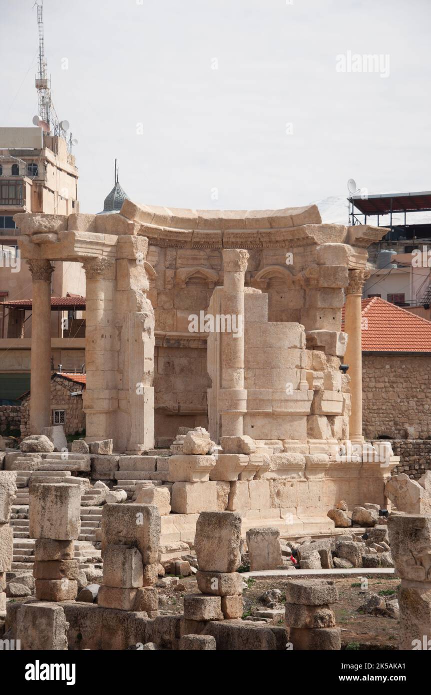 Temple de Vénus, vestiges romains, Baalbek, Liban Banque D'Images