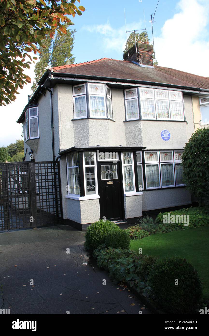 Maison de l'enfance de John Lennon à Liverpool Banque D'Images