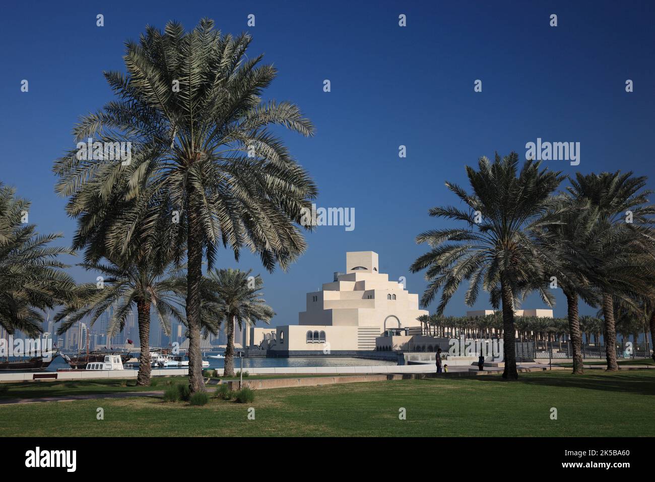 Musée für islamische Kunst, Doha, Katar. Musée des beaux-arts für islamische Kunst à Arabien, Wahrzeichen der Stadt Doha, Qatar, Katar Banque D'Images