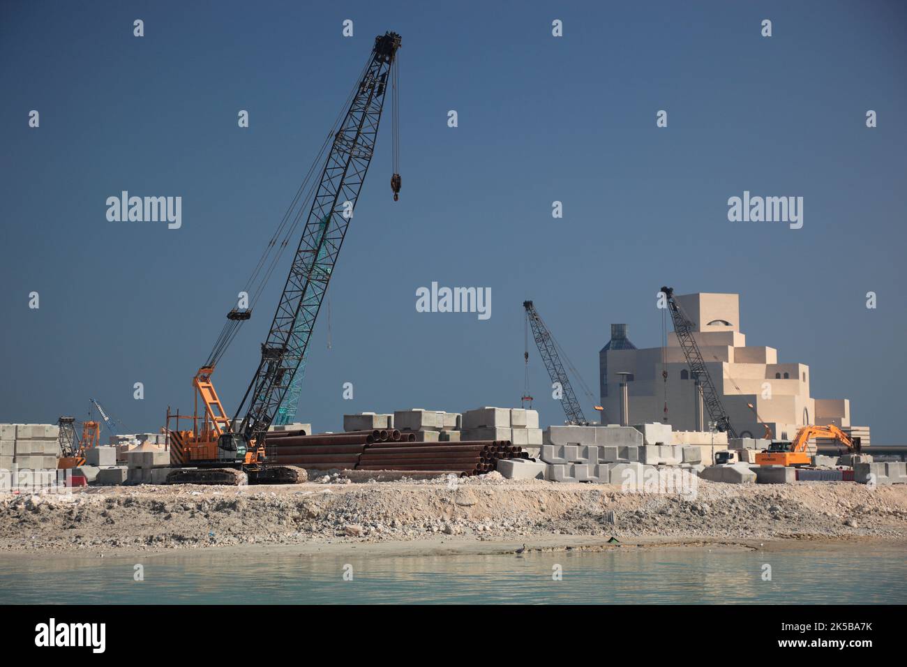 Großbaustelle à Doha, Katar, Qatar (2018) Banque D'Images