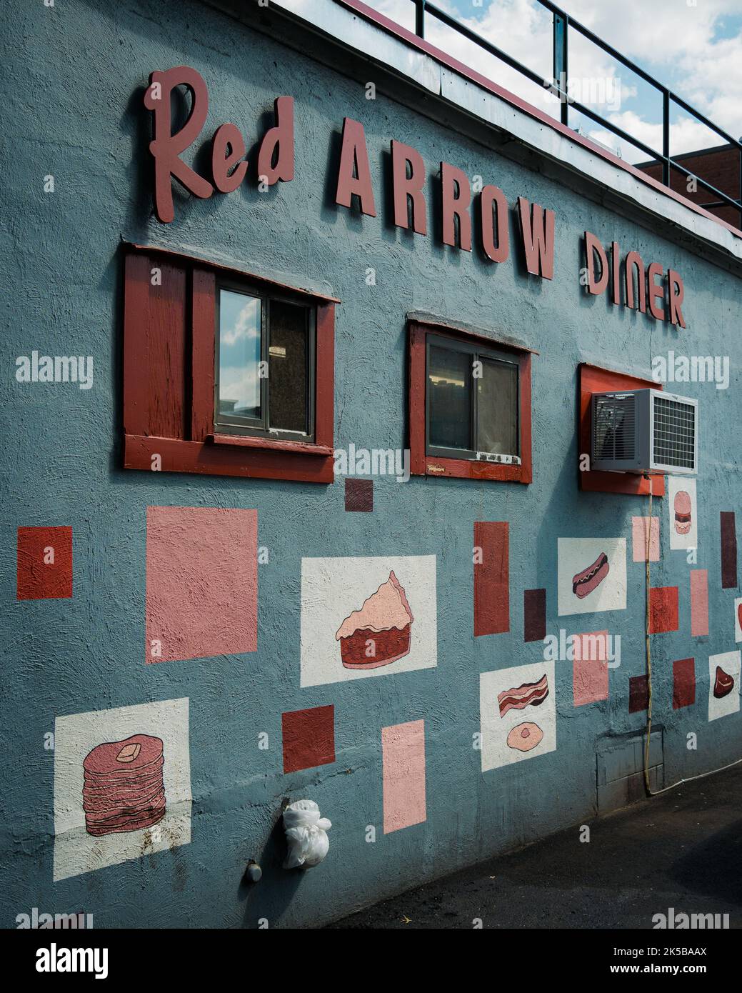 Panneau vintage Red Arrow Diner, Manchester, New Hampshire Banque D'Images