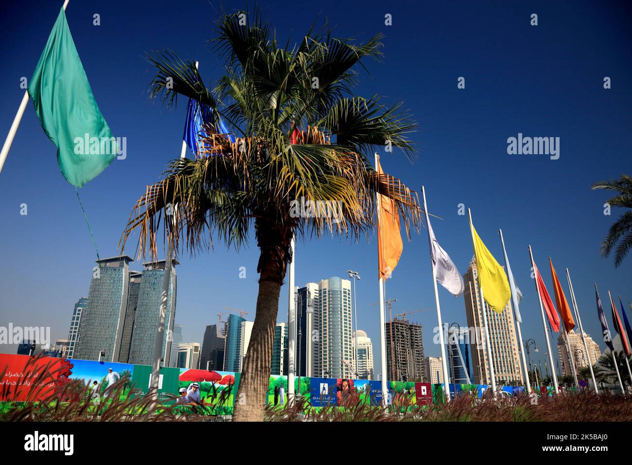 Baustelle à Doha, Qatar, Katar, Qatar Banque D'Images