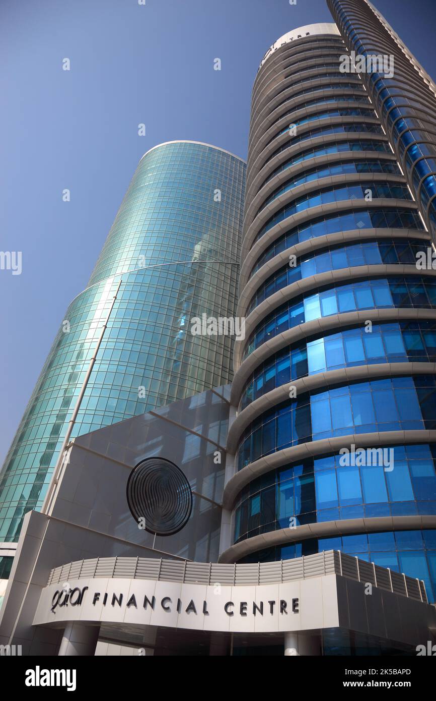 Hochhäuser um die Conference Street à Doha, Qatar, Centre financier, Qatar, Katar Banque D'Images
