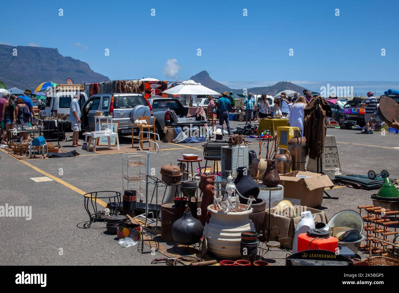 Milnerton Outdoor Flea Market à Cape Town, Afrique du Sud Banque D'Images