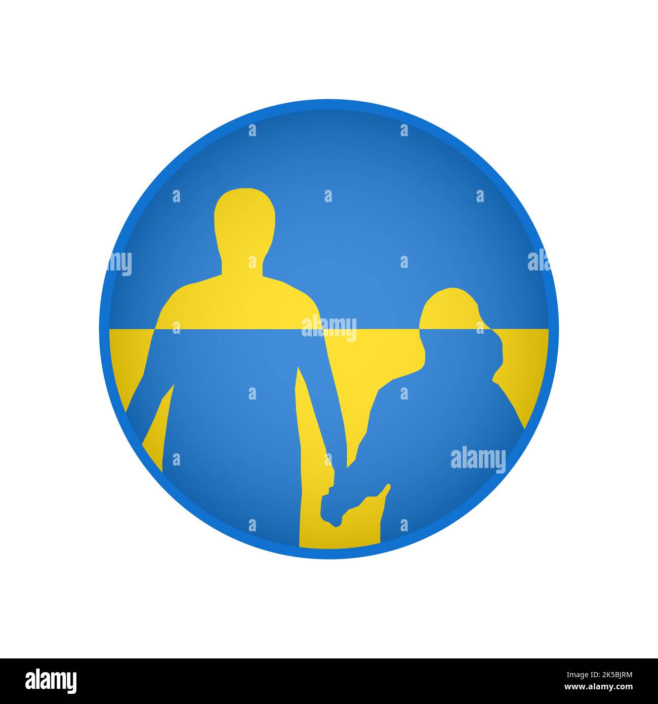 Illustration de la famille patriotique ukrainienne. Priez pour l'Ukraine Illustration de Vecteur