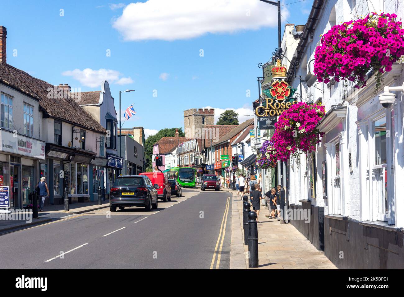 Wethercuillères Rose & Crown Pub, High Street, Maldon, Essex, Angleterre, Royaume-Uni Banque D'Images