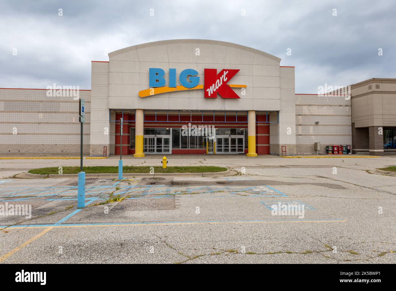 Fermé en faillite Kmart Store America à Birch Run, Michigan États-Unis échec de la fermeture du magasin Banque D'Images