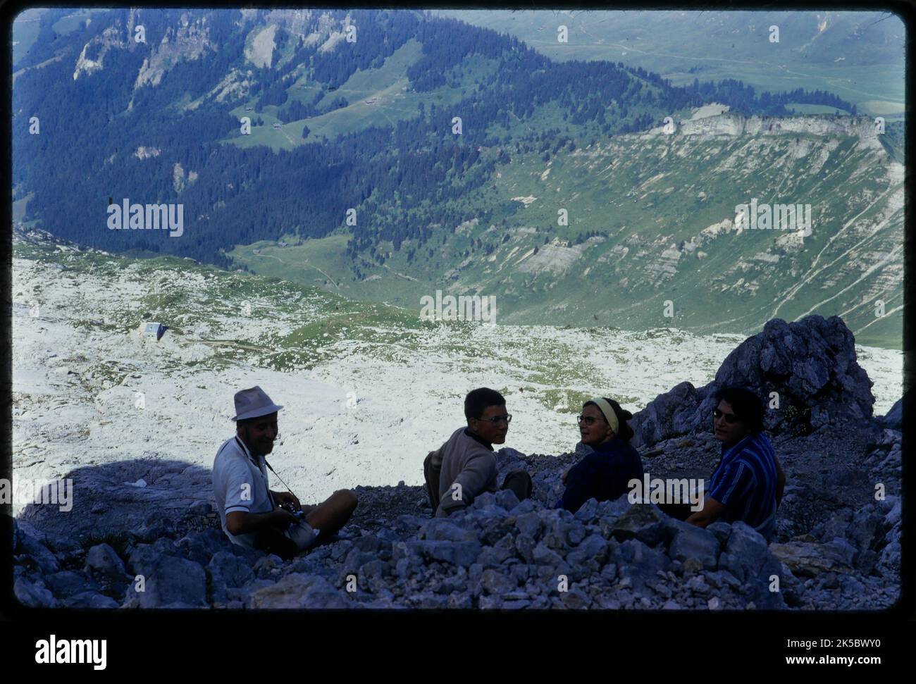 La Clusaz, chaîne Aravis, sommet de la Pointe percée, haute-Savoie, France Banque D'Images