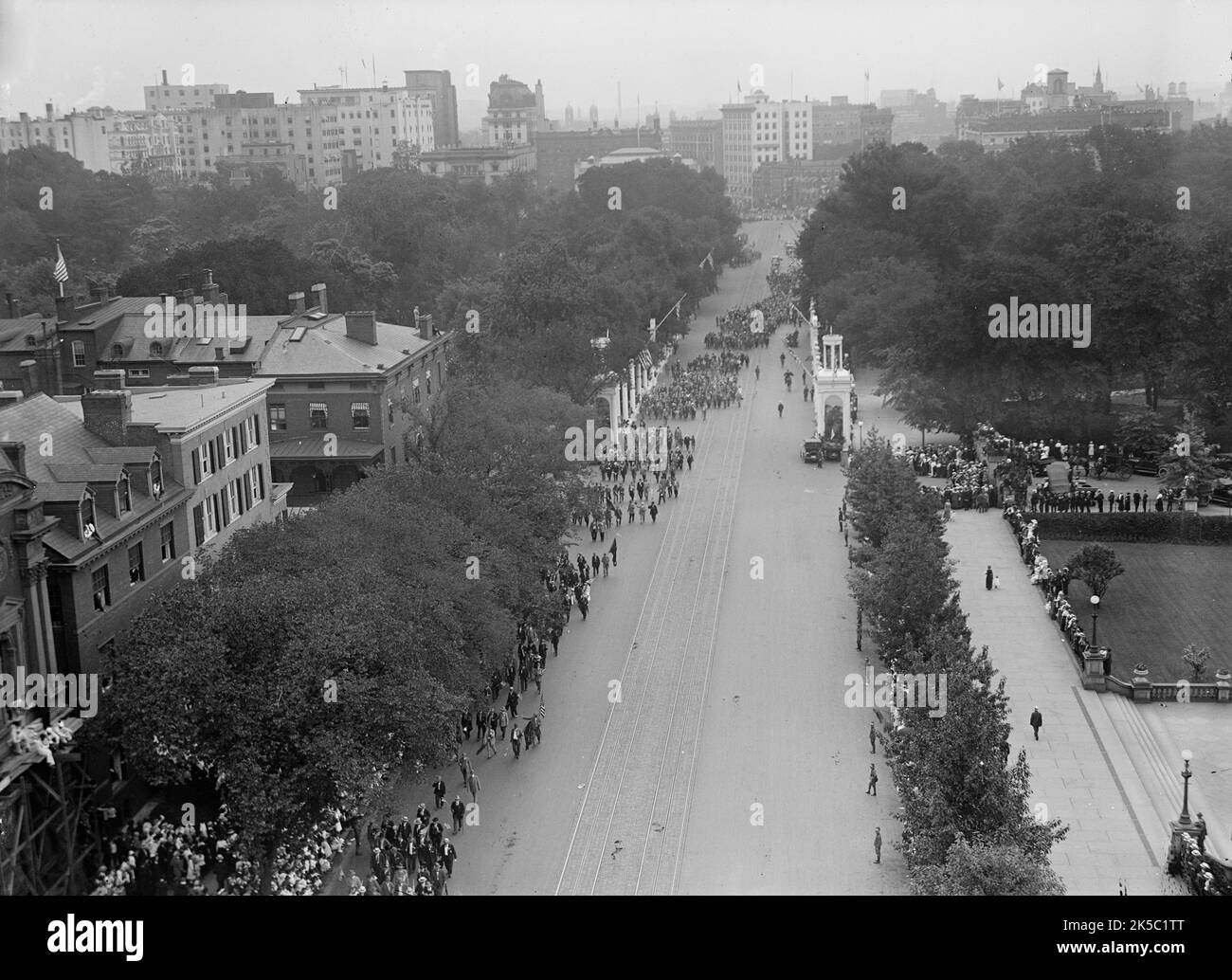 Réunion confédérée - Parade, 1917. Défilé militaire et anciens combattants de la guerre de Sécession, Washington D.C. Banque D'Images