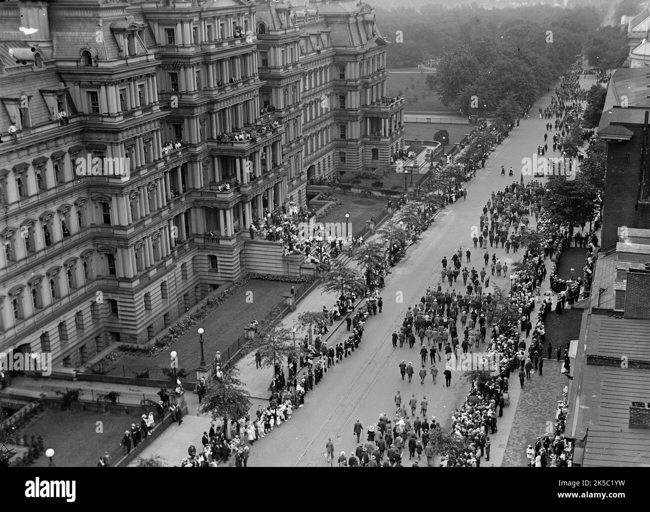 Réunion confédérée - Parade, 1917. Défilé militaire et anciens combattants de la guerre de Sécession, Washington D.C. Banque D'Images