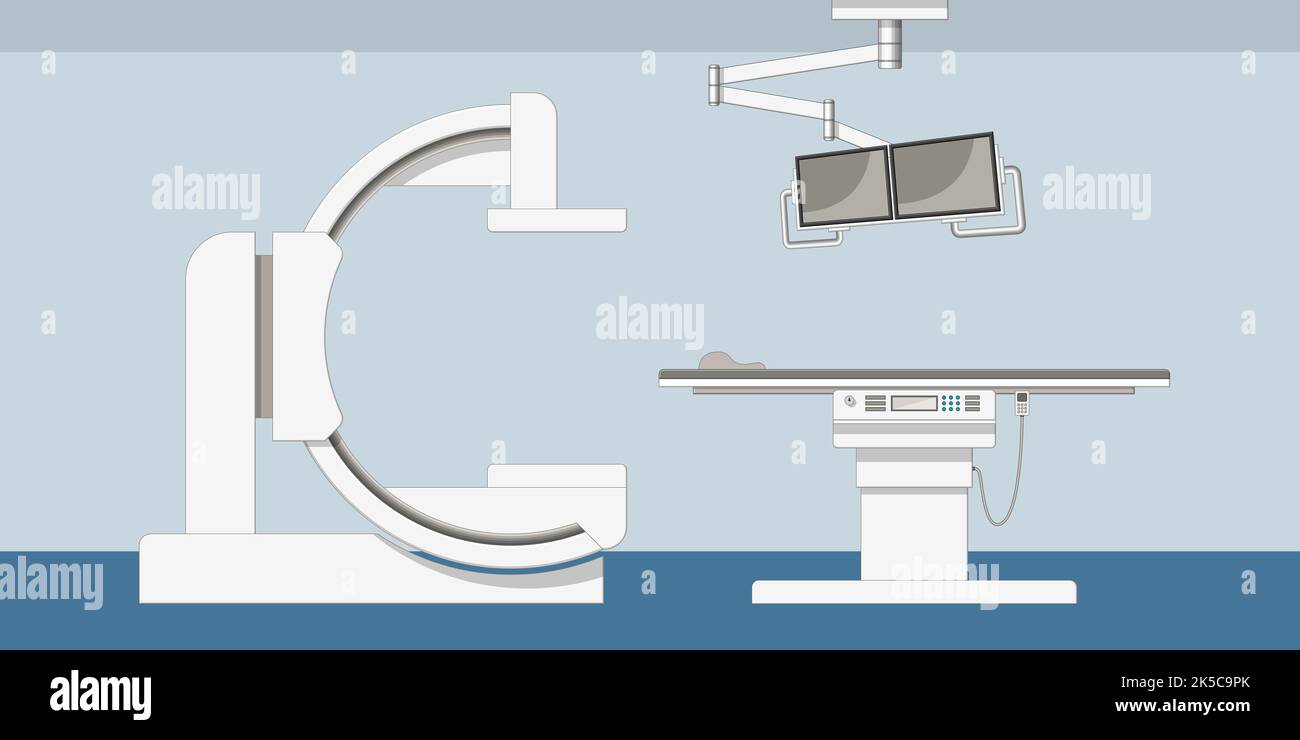 Illustration d'une machine à rayons X moderne Banque D'Images