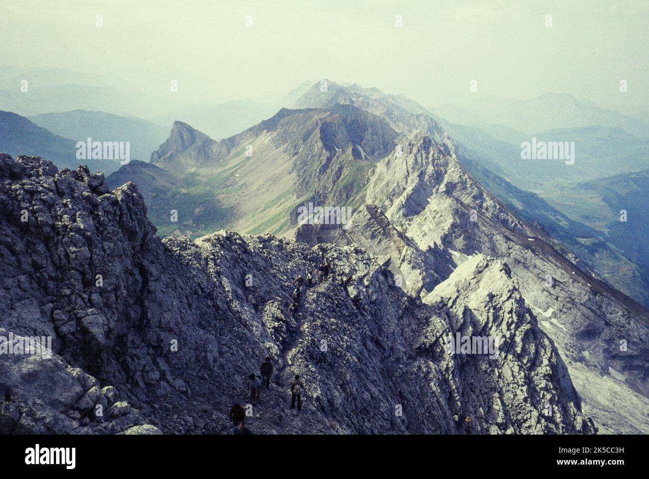 La Clusaz, chaîne Aravis, sommet de la Pointe percée, haute-Savoie, France Banque D'Images