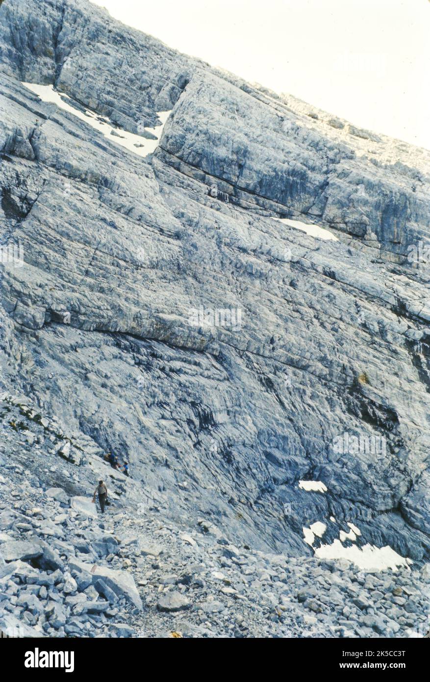 La Clusaz, chaîne Aravis, sommet de la Pointe percée, haute-Savoie, France Banque D'Images