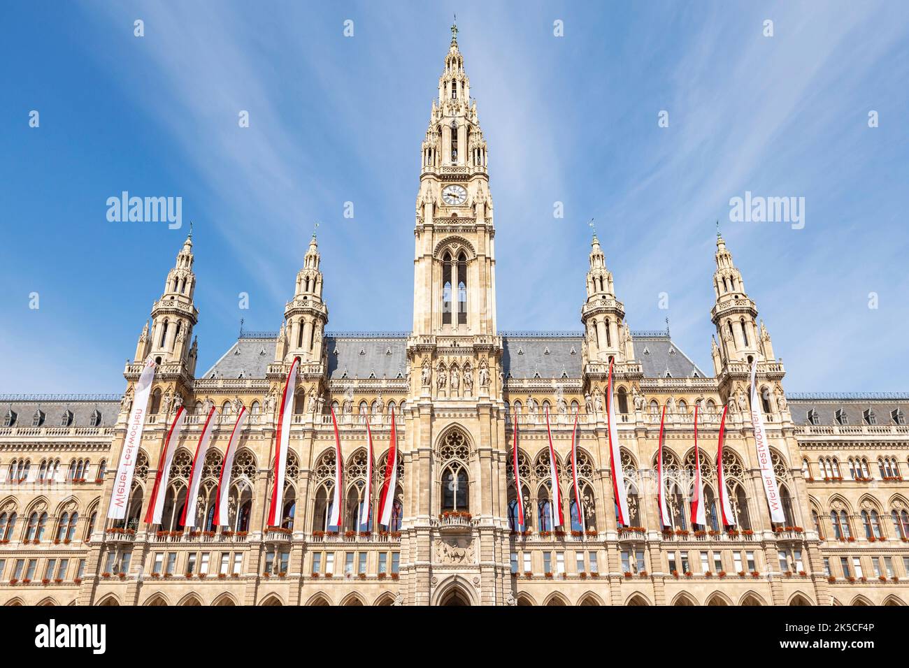 L'hôtel de ville de Vienne dans le style néo-gothique Banque D'Images