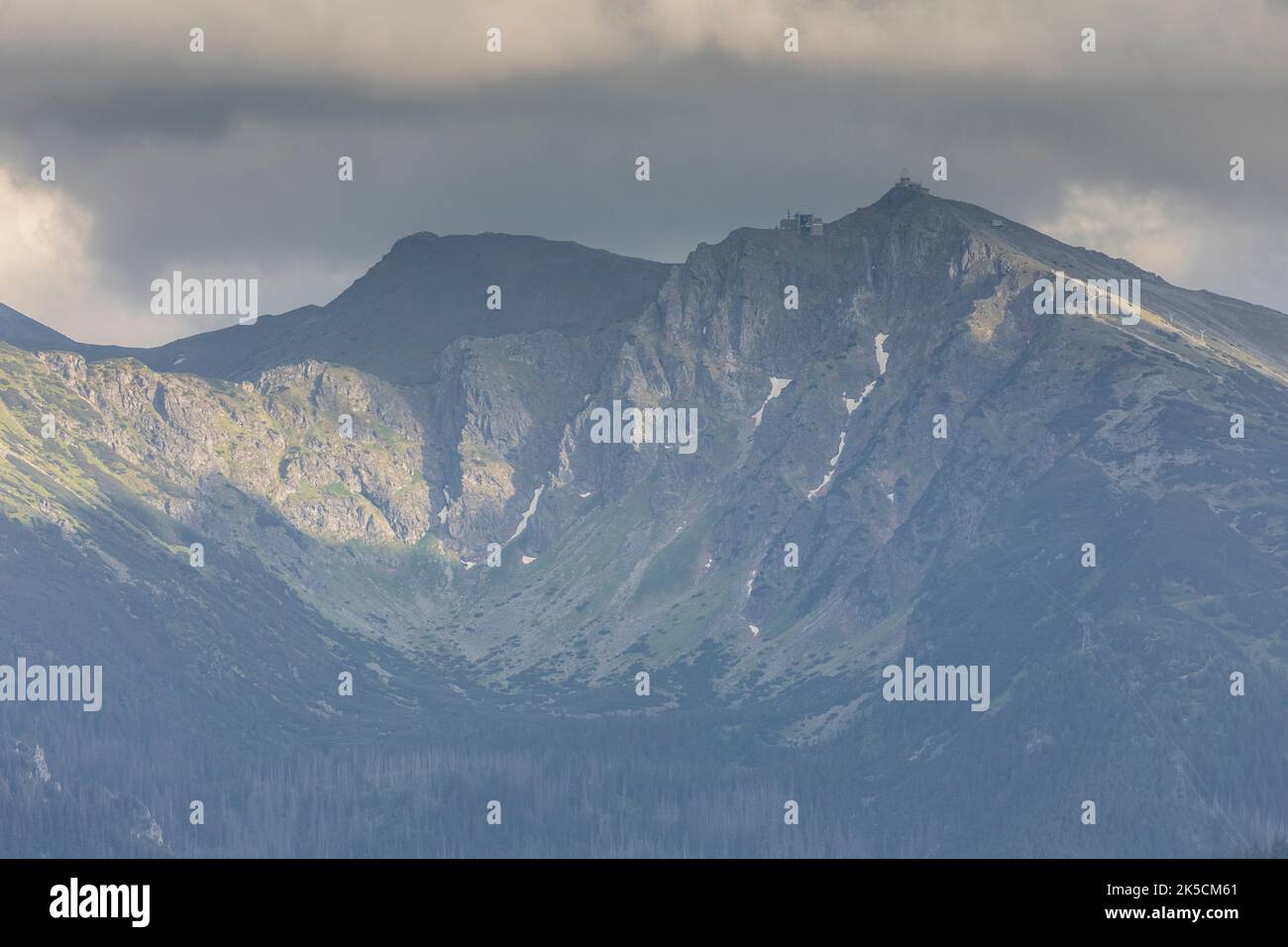 Europe, Pologne, petite Pologne, montagnes Tatra, Kasprowy Wierch, Vue depuis le village de Zab Banque D'Images